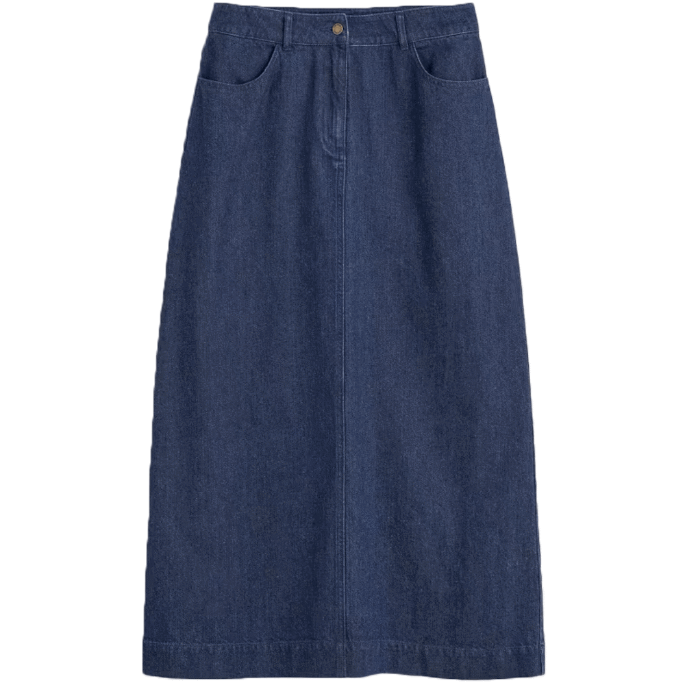 Seasalt Fruit Tree Midi Denim Skirt